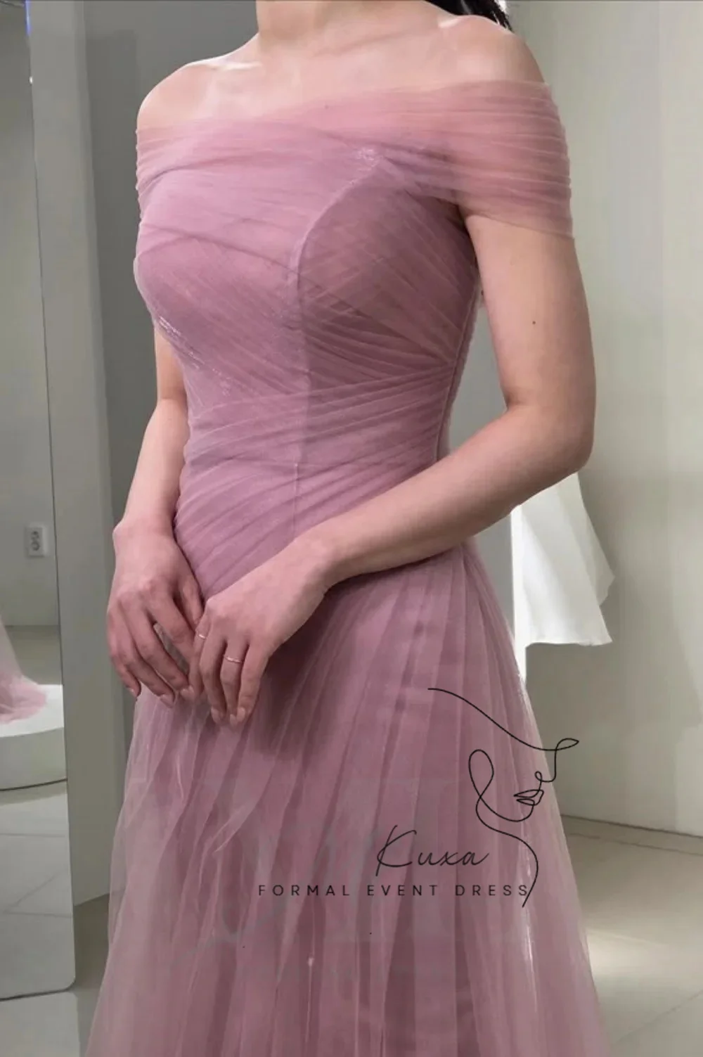 KUXA Dreamy Purple Korea A Line Evening Dresses Personal Photo Shoot Fairy Soft Tulle Gown Customized Corset Prom Dresses 2026