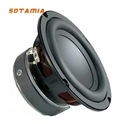SOTAMIA 1Pcs 6.5 Inch Subwoofer Speaker 2 Ohm 80W Hifi Audio Super Bass Long Stroke Home Music Loudspeaker DIY Bluetooth Speaker