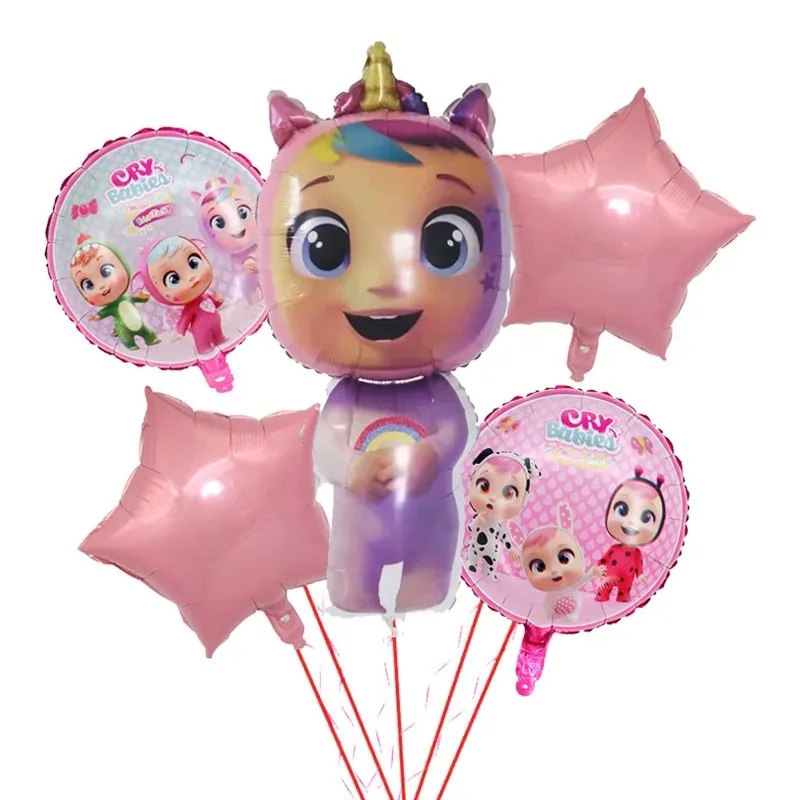 Crying Babies Geburtstagsparty-Dekorationsset: Teller, Ballons, Banner, Tischdecke, Hintergrund, Babyparty-Zubehör – Detail 3