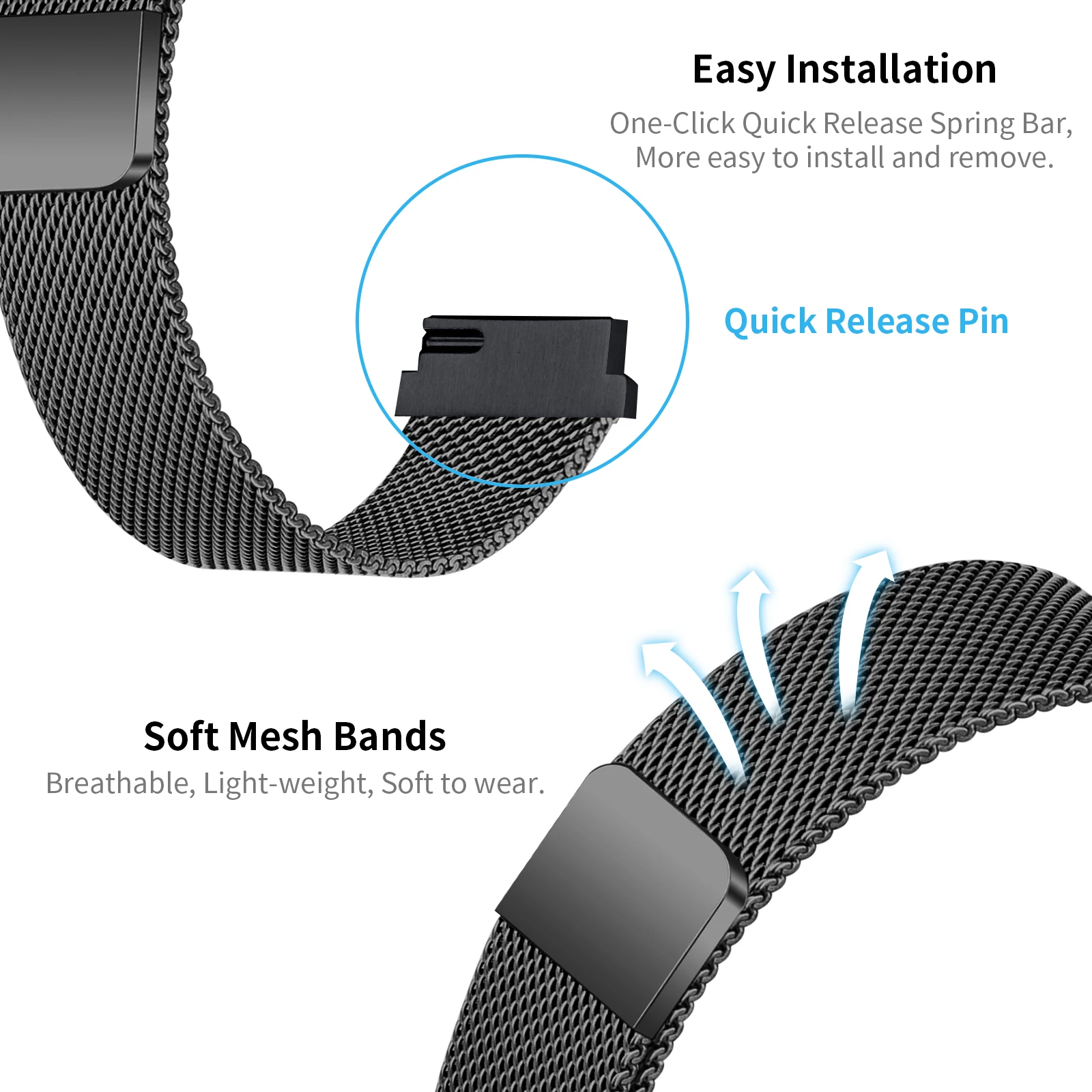 Correa de acero inoxidable de - Milanese Loop Magnetic reseña y precio