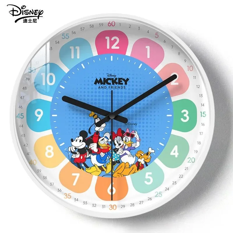 

Детские настенные часы с Микки Диснеем для раннего образования, креативная мода с милым мультяшным рисунком, часы без удара, украшение интерьера, праздничный подарок
