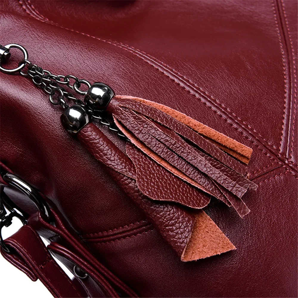 Soft Leather Tassel Luxury Handbags Women Bags Designer Handbags High Quality Ladies Crossbody Hand Tote Bags For Women 2024