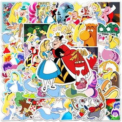 10/30/50pcs Anime Disney Cute Alice in Wonderland Cartoon Stickers Decals DIY Water Bottle Car Stationery Sticker Kid Party Gift