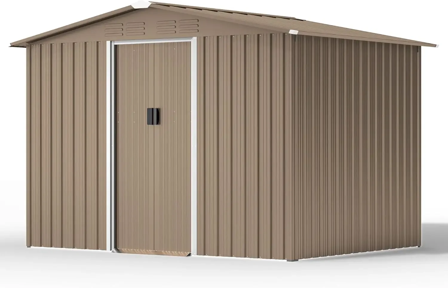 Waterproof Metal Tool Shed with Lockable Sliding Door and Air Vents,Metal Storage Shed for Garden,Backyard,Patio,Lawn