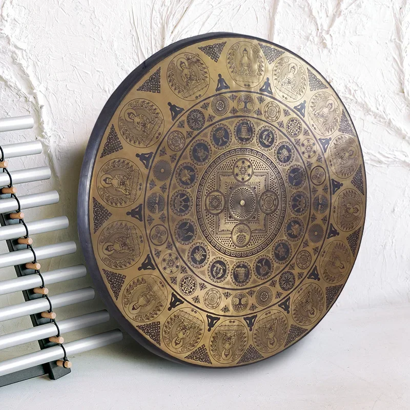 

2025 Handcrafted Tibetan Temple Gong Authentic Large Buddhist Bell for Rituals & Meditation