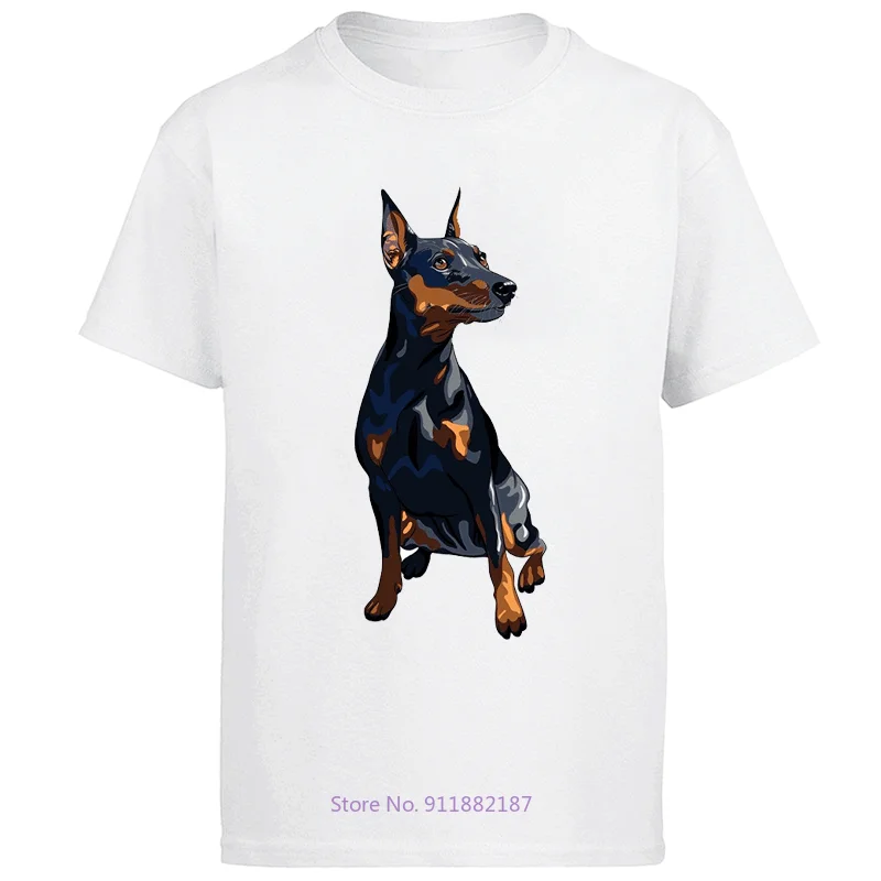 Miniature Pinscher Breed Dog Fashion Graphic T Shirts  Male Short Sleeve Shirt Cute Oversize t-shirts Summer Men's Clothing