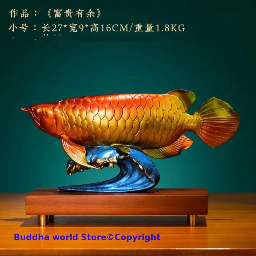 50%OFF Home Company Store business GOOD Omens Efficacious Talisman Recruit money Arowana Golden Fish FENG SHUI copper statue