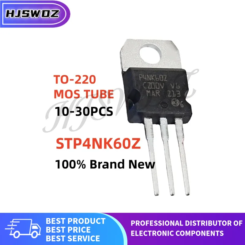10/20/30PCS STP4NK60Z P4NK60Z STP4NK60 4NK60Z MOSFET Field effect transistor TO-220 NEW