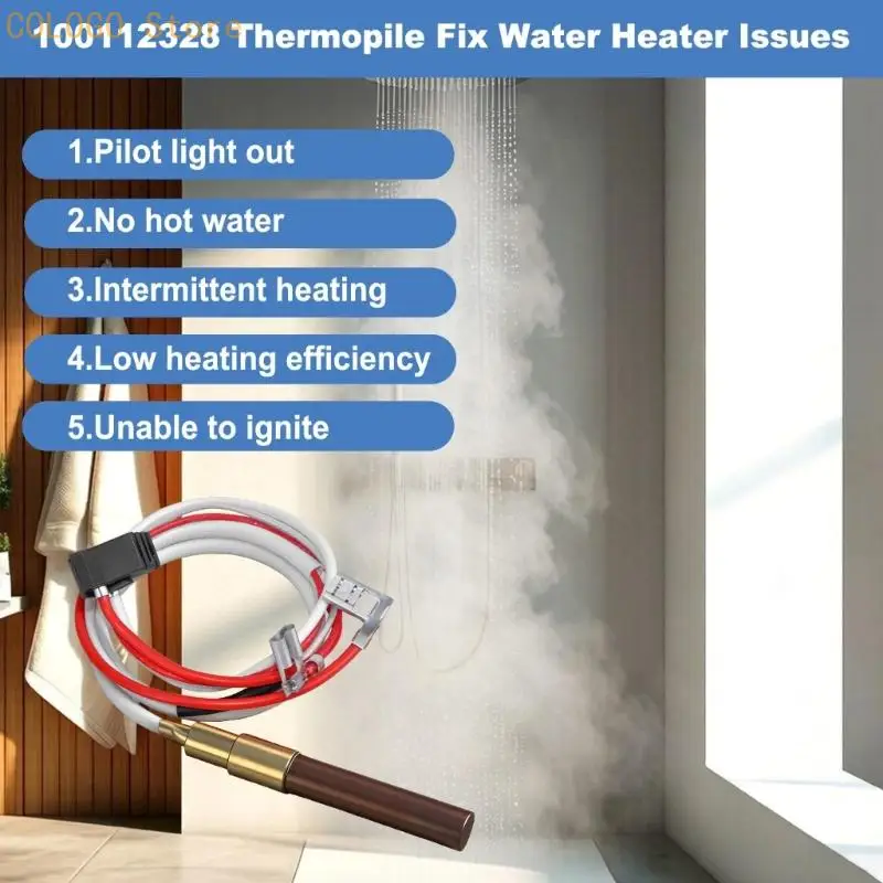 Durable Water Heater Thermopile 100112328 for Reliable Ignition and Consistent Performances D0LD