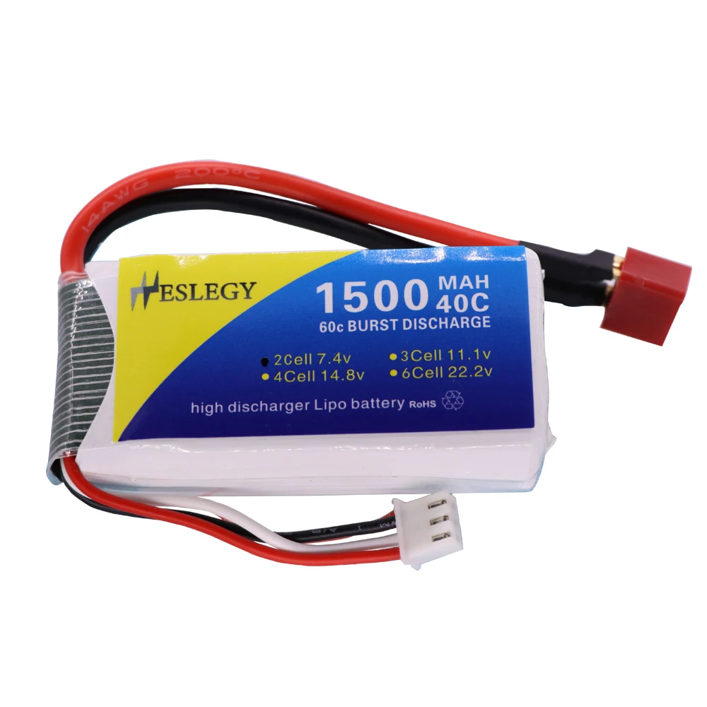 7.4V 11.1V 14.8v 1500mAh 2/3/4S Lipo battery T/XT60/JST Plug for RC Car Airplane Quadcopter spare parts 11.1V battery for RC toy