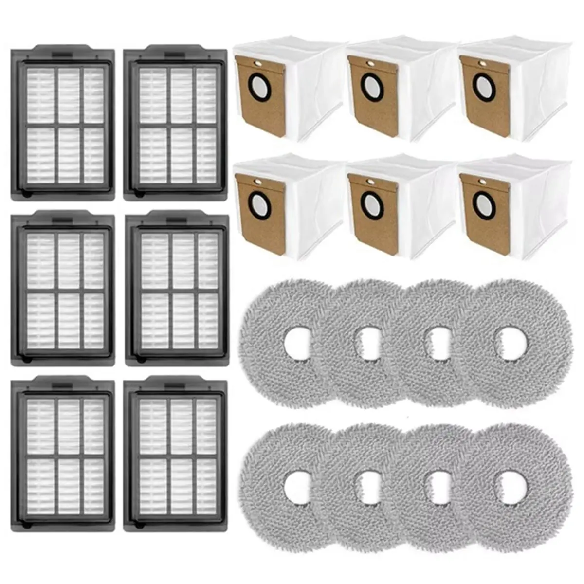 Choice Day For Robot Vacuum X70 / DEM-X70 Accessories Filter Dust Bag Mop Cloth Vacuum Cleaner Parts