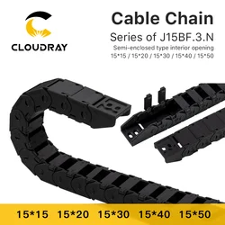 Cloudray Cable Chain Semi-Enclosed Interior Opening 15x15 15x20 15x30 Drag Plastic Towline Transmission Machine Accessories