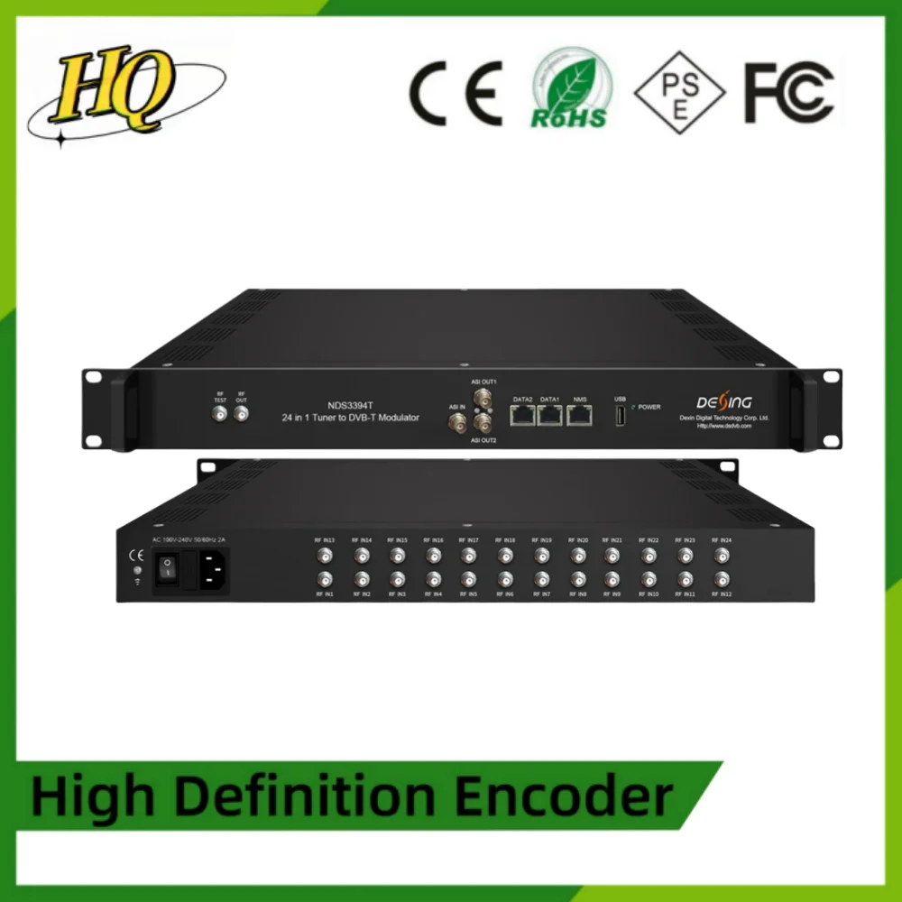 

24 Channel Tuner RF Modulator Conversion DVB-T/T2/DVB-S/S2/S2/ATSC/ISDB-T to DVB-T/DVB-C/ISDBT RF