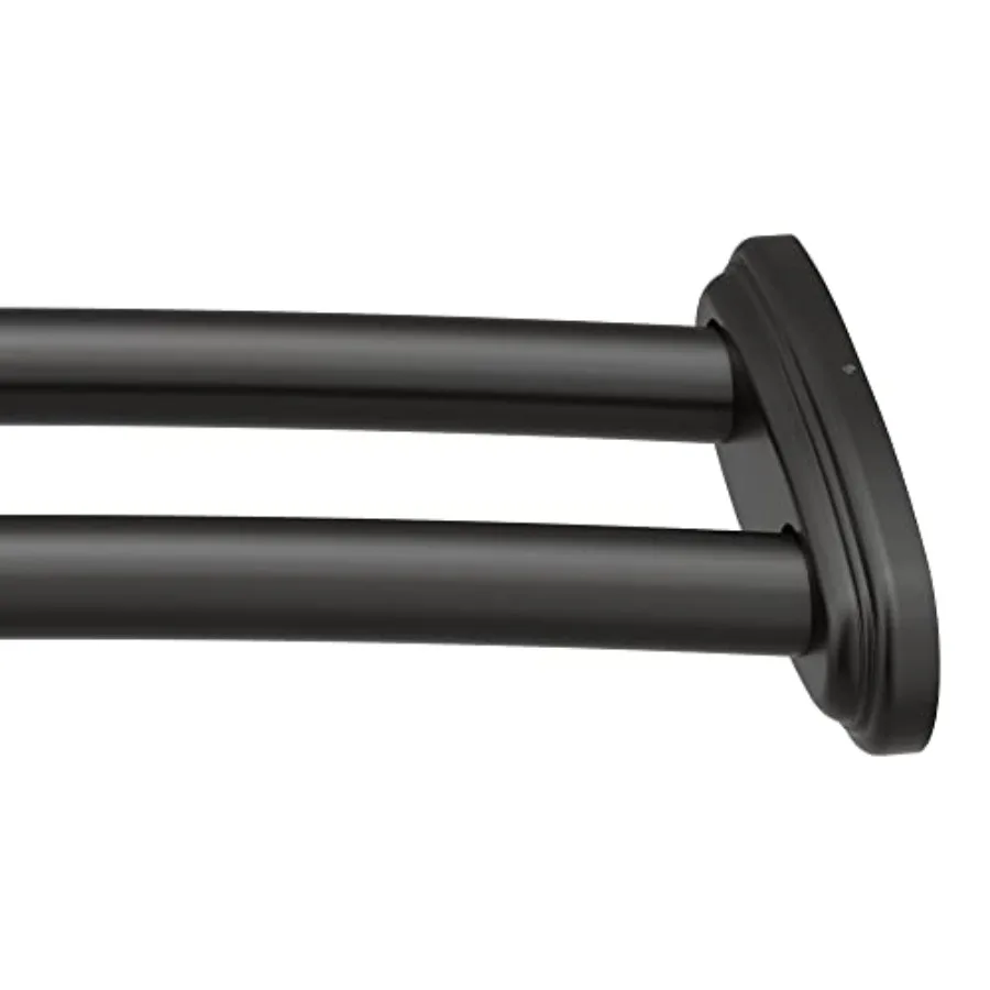 

Matte Blk Adable 57 to 60-h Double Curved Shower Rod Permanent l Mounted Shower Curin Rod DN24BL