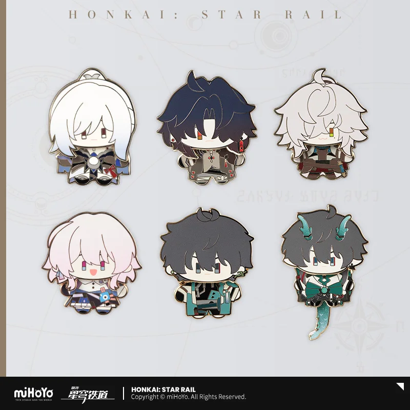 

Presale Game Honkai: Star Rail Official Merch Dan Heng Imbibitor Lunae March 7th Jing Yuan Jing Liu Ren Blade Chibi Metal Badge