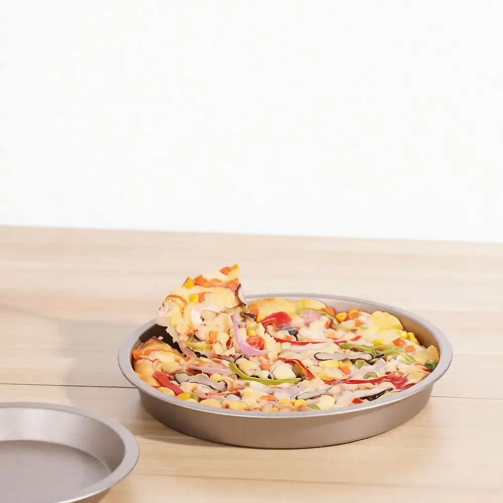 Premium Carbon Steel Pizza Pan Non Stick Baking Tray Round Cake Mold Professional Kitchen Bakeware Item 6 7 8 9 10 Inch