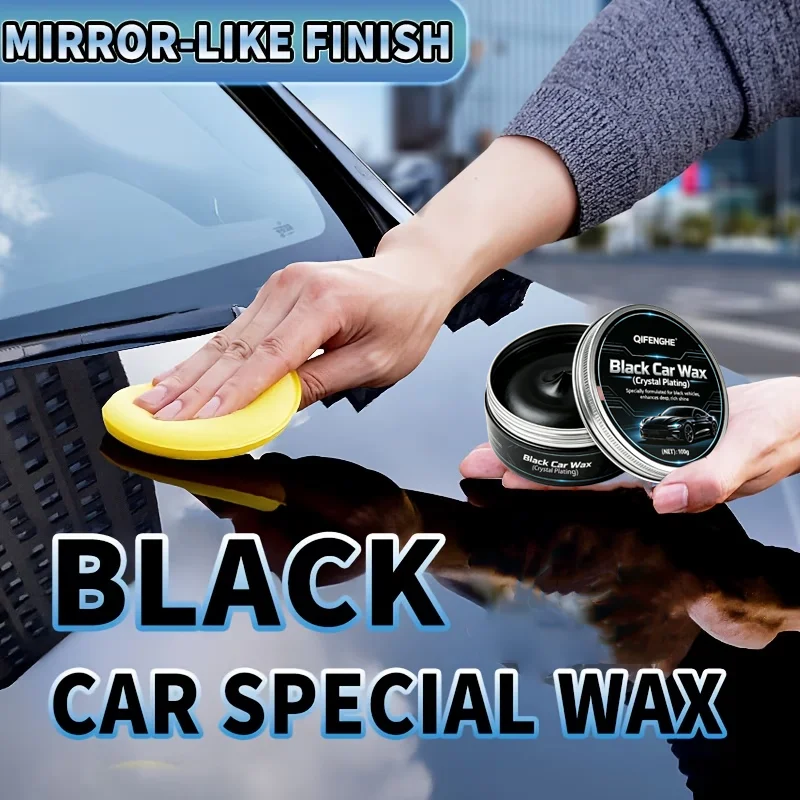 Cera para Autos Negros con Efecto Cristal, Especialmente Formulada para Vehículos Negros, Realza el Brillo Profundo, Repara Pequeños Arañazos y Marcas Circulares