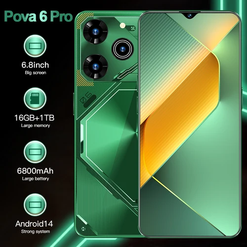 2025 nuevo Pova 6 Pro HOT Pad tableta Original 7,3 pulgadas Android 14 edición Global 10 Core 16GB + 1TB 6800mAh 5G Dual SIM WIFI