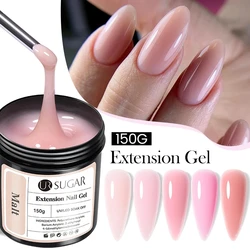 UR SUGAR 150g Jelly Gel Nail Extension Gel Milky White Nude Pink Quick Building UV Nail Hard Gels Self Leveling Construction Gel