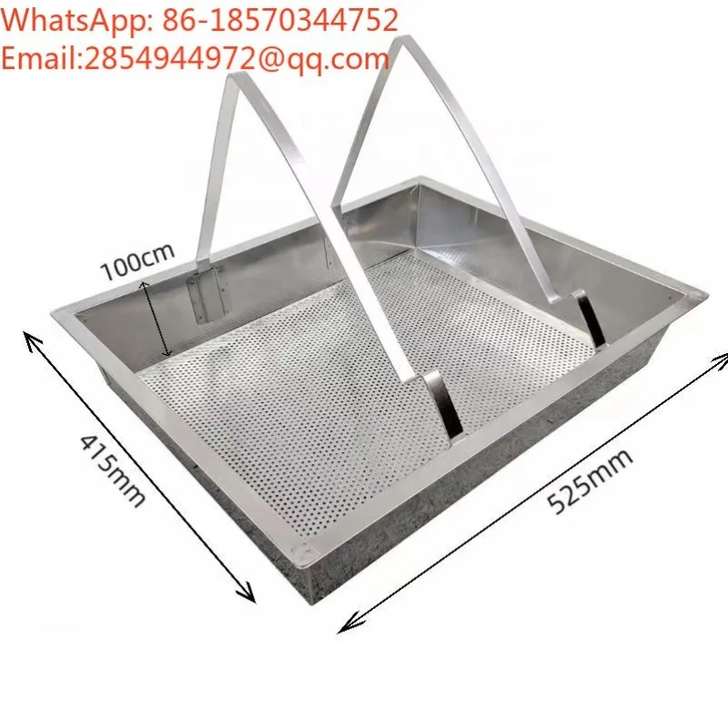 New Stainless Steel Honey Cutting Plate Filter Screen Mirror Shelving Nest Foundation Groove Spleen Filter Honey Leakage Plate