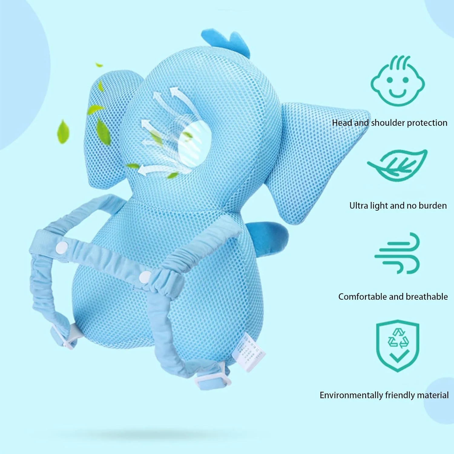 Baby Walker Head Protector Toddler Adjustable Baby Head Protection Backpack Wear  Pad