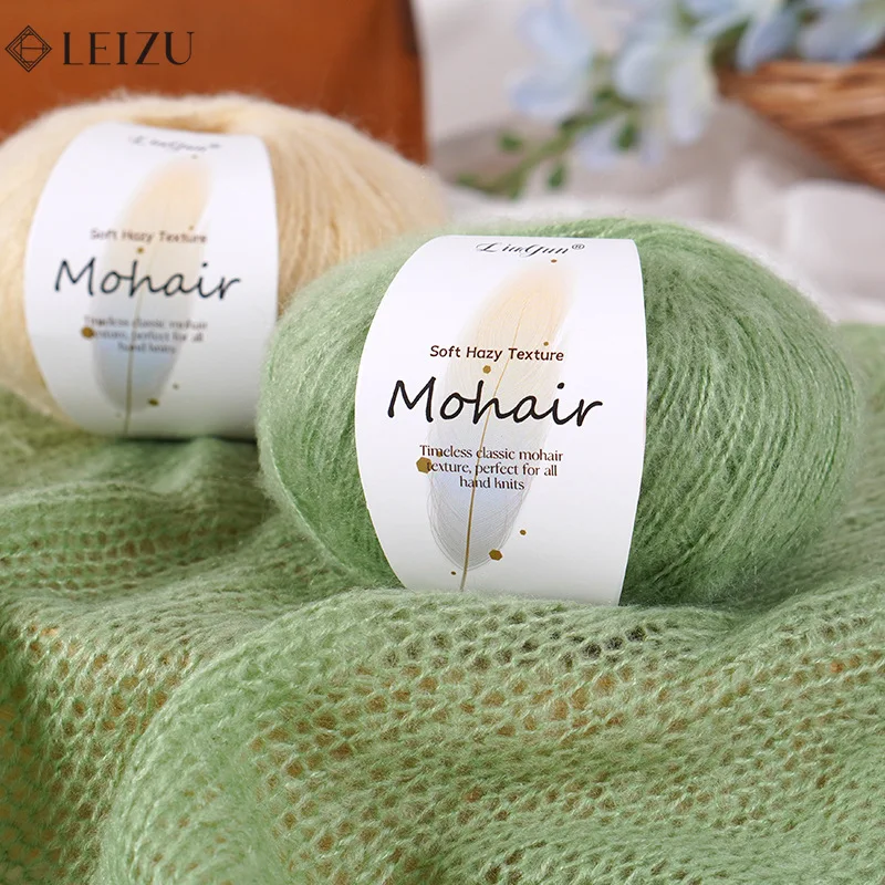 25g/Stück Mohair-Garn Seiden-Farbverlauf Gewebter Wollknäuel für DIY Handgemachte Wollschals, Pullover, Mäntel, Schals, Strickmaterial