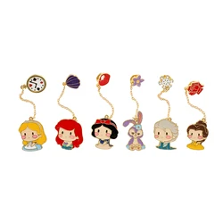 6 Pcs Fashion Princess Chain Brooch Cute StellaLou Enamel Pin Clothing Backpack Jewelry Metal Badge Accessories Festival Gift