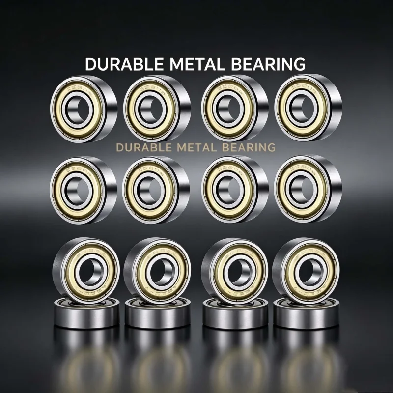 10Pcs Deep Groove Ball Bearings, High Speed Metal Double Shielded Miniature Skateboard Bearings, for Scooter Inline Skates