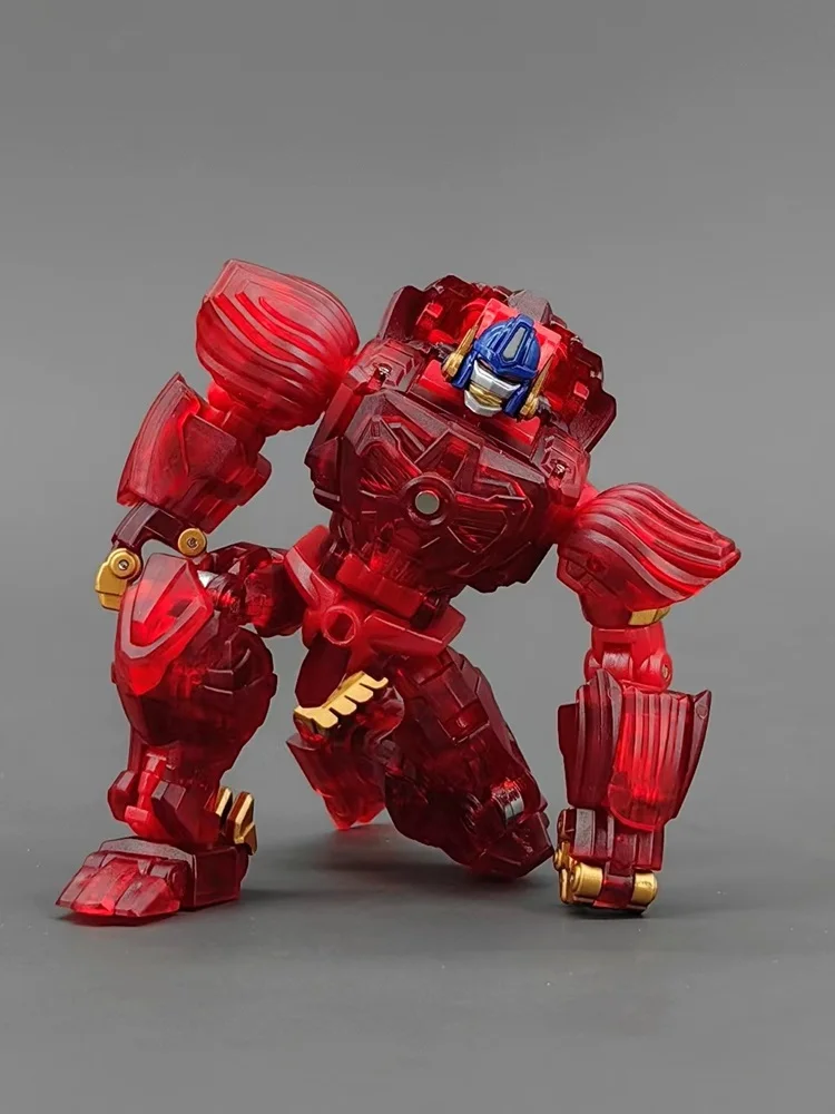 Na Stanie Transformacja RT-01 Caesar Rt01 Szympans Czerwony Przezroczysty Styl Mały Rozmiar Mini Figurka Akcji Kolekcjonerska Zabawka Prezent