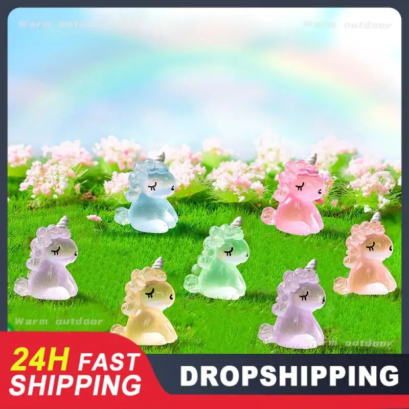 Luminous Ornaments Easy To Carry Durable Doll Easy To Clean Shiny Resin Ornaments Miniatures Micro Landscape Ornaments