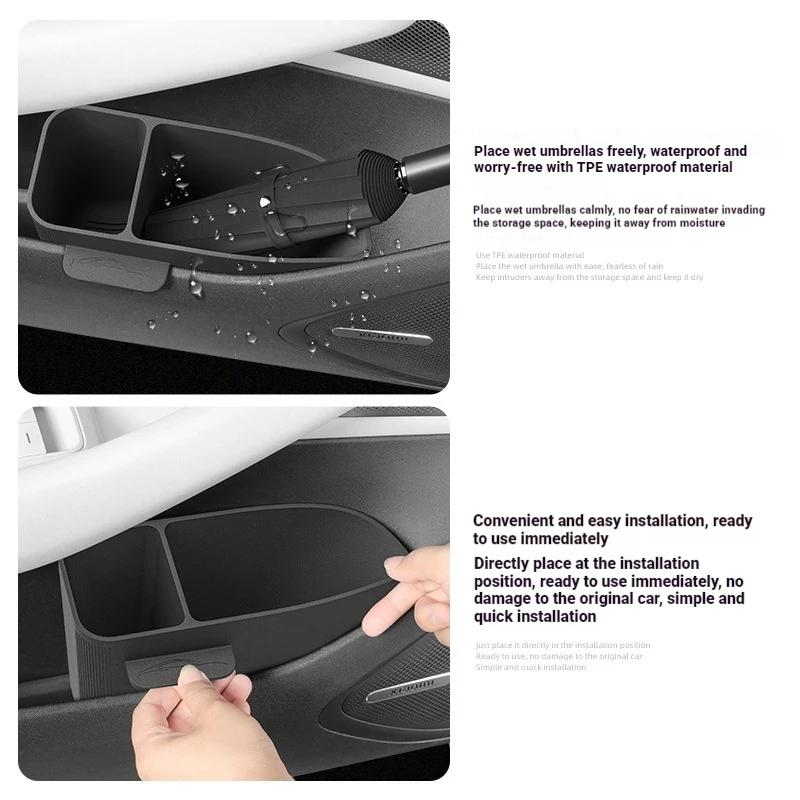 Suitable for the 2024 Xiaomi SU7 car door storage box, onboard storage box, trash bin, and automotive interior accessories