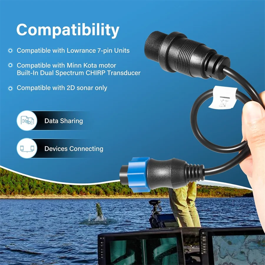 MKR-DSC-10 1852077 DSC-Adapterkabel für Lowrance 7-Pin Fischfinder für Minn Kota Motor Spectrum Chirp Transducer für 2D Sonar – Detail 5