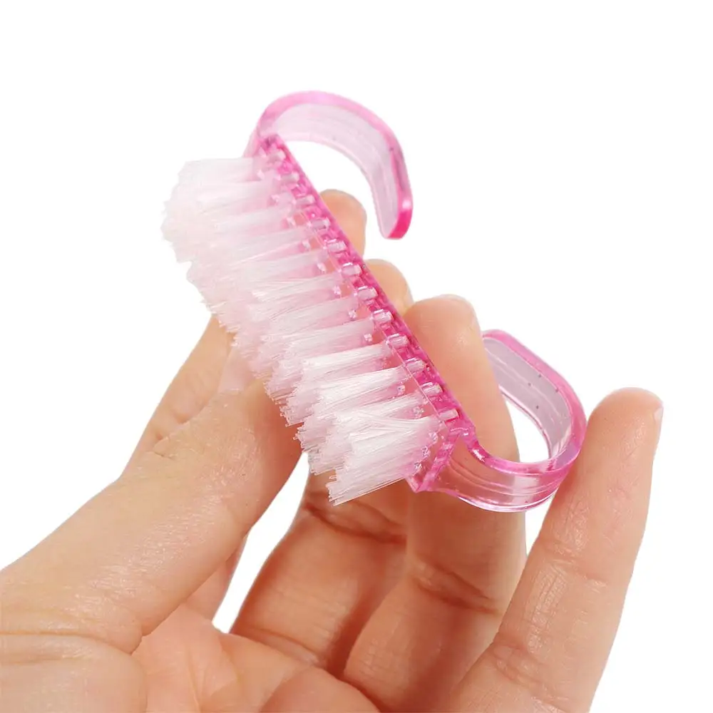 

4PCS/SET Cleaning Brush Soft Bristles Nail Brush Dedusting Portable Nail Cleaner Plastic Pedicure Brush Nail Care