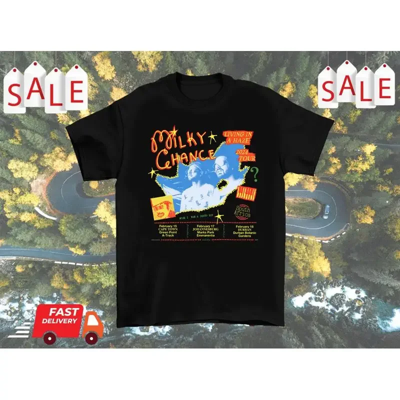 Milky Chance Tour 2024 Living In A Haze T Shirt Cotton