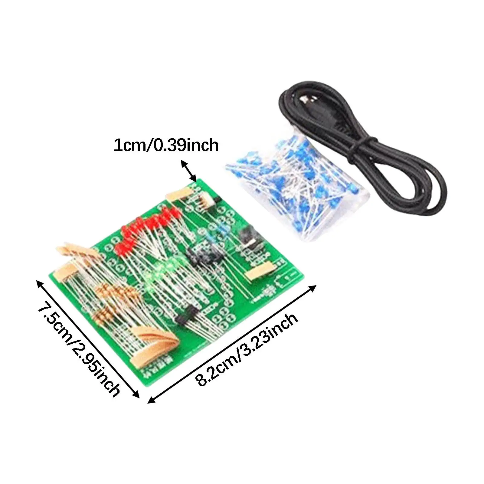 Swing Bells Electronic Wind Chime DIY Kit Multicolor LED Light Soldering Crafts for Learn and Assembly Training