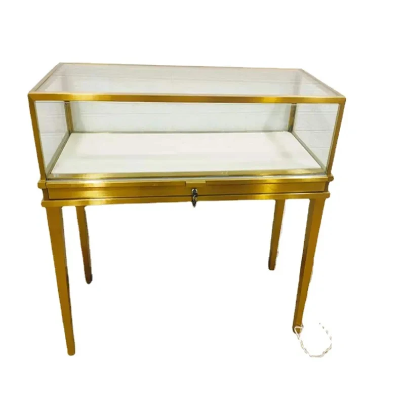 custom.Customizable lockable glass jewelry wall cabinet, luxury necklace shop display cabinet, furniture boutique jewelry