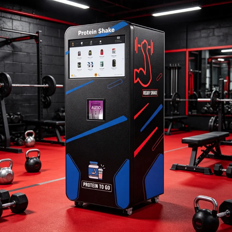 Custom High Quality Protein Shake Powder Vending Machine Self Service Dispenser With Card Payment and QR Code Payment Function