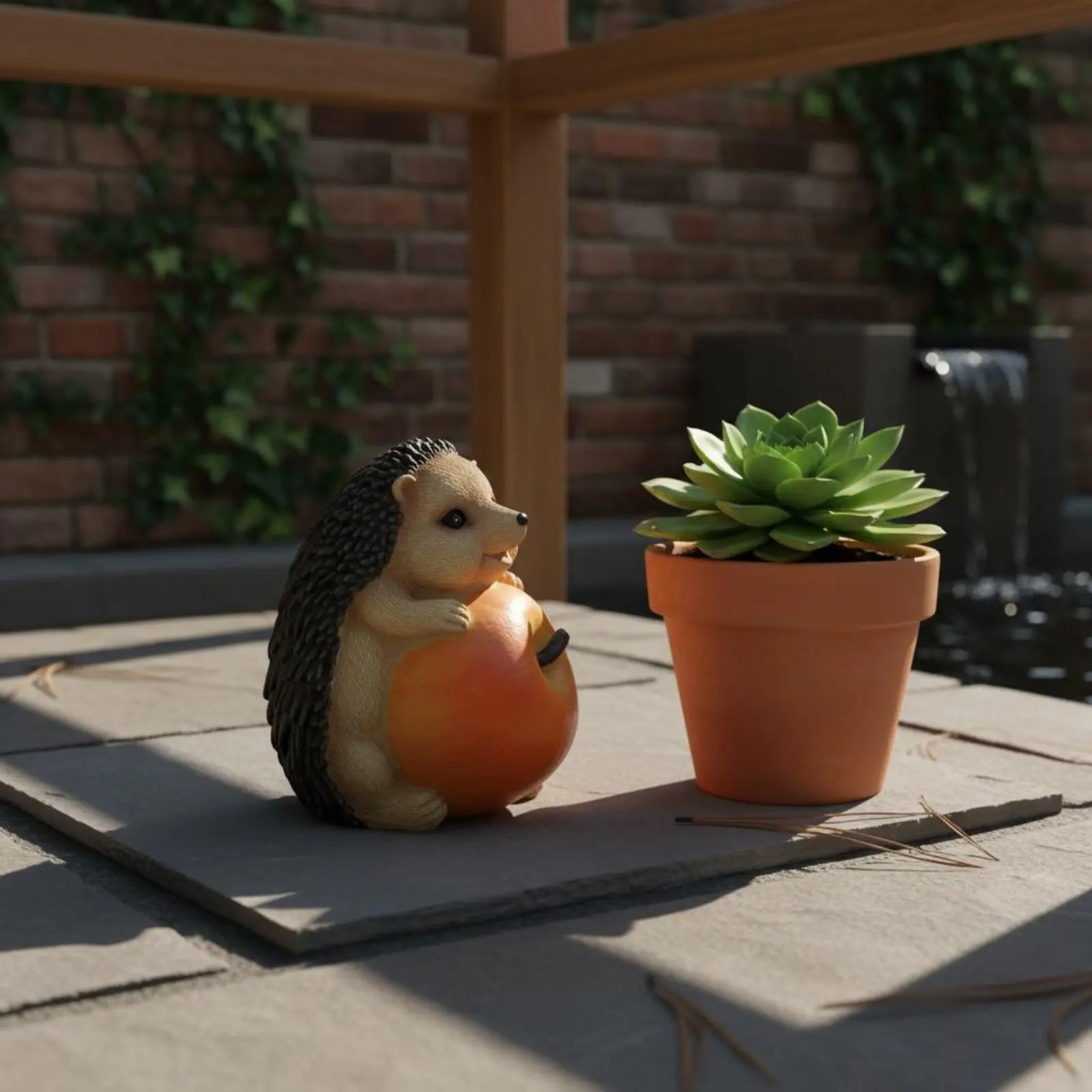 

Декоративная фигурка ежика для сада, креативный дизайн, статуэтка ежика из смолы, устойчивая к погодным условиям, для украшения двора