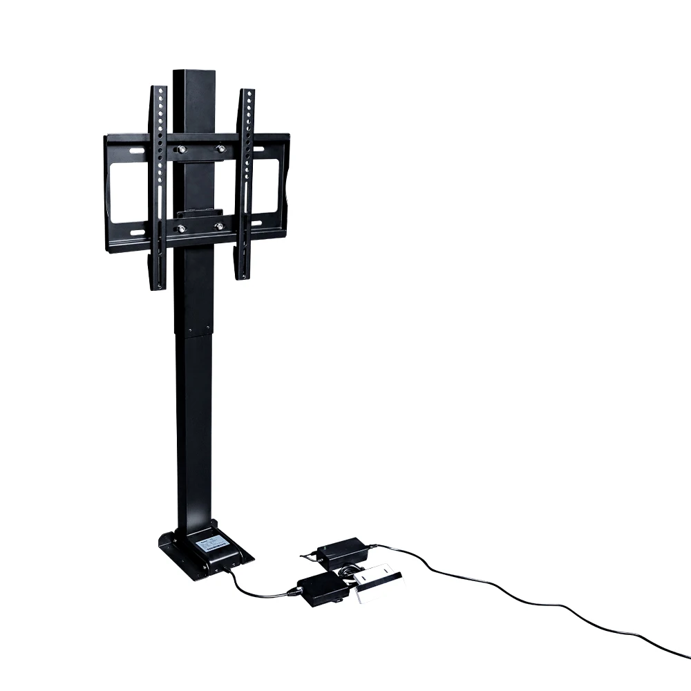 TV Floor Stand with Fixed Base Space Saving Electric Height Adjustable TV Lift Fits for 21-29 Inch Display