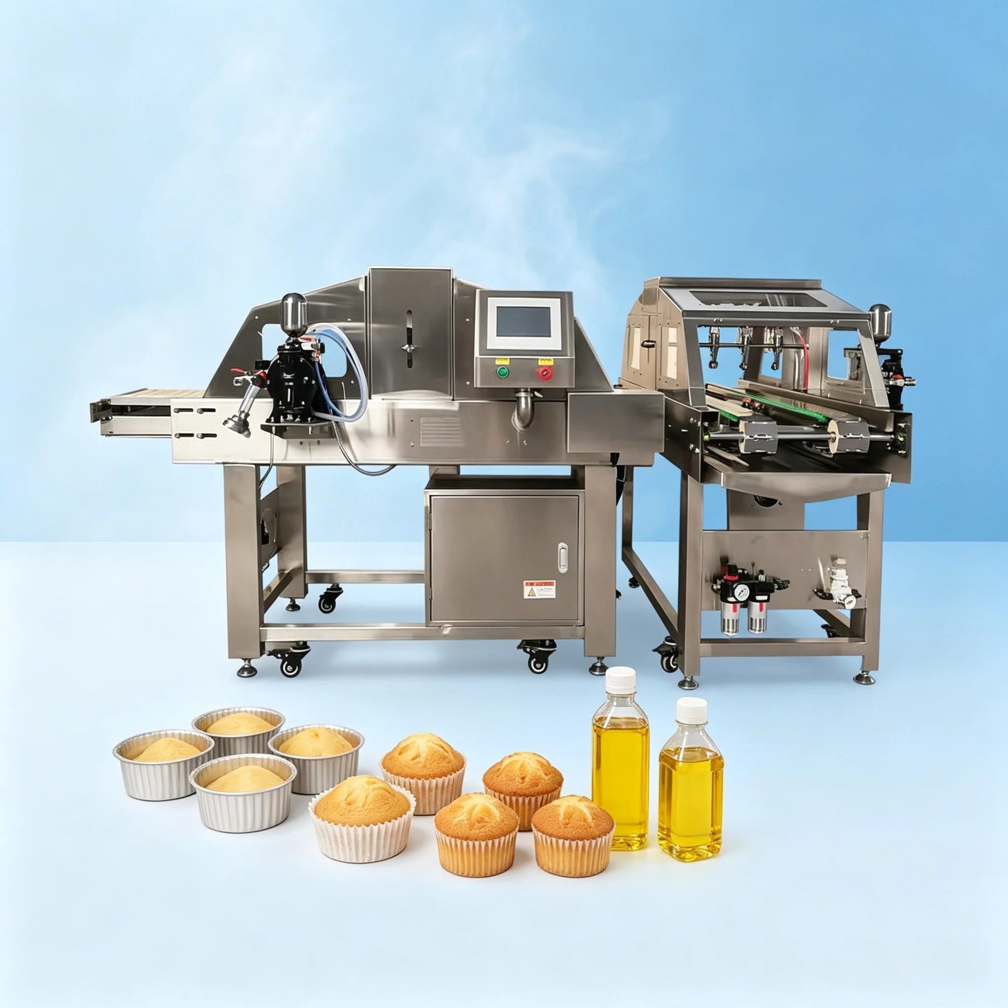 High‑Speed Cake Mold Oil Spraying Machine Automatic Release Agent Sprayer For Bakery Production Customized