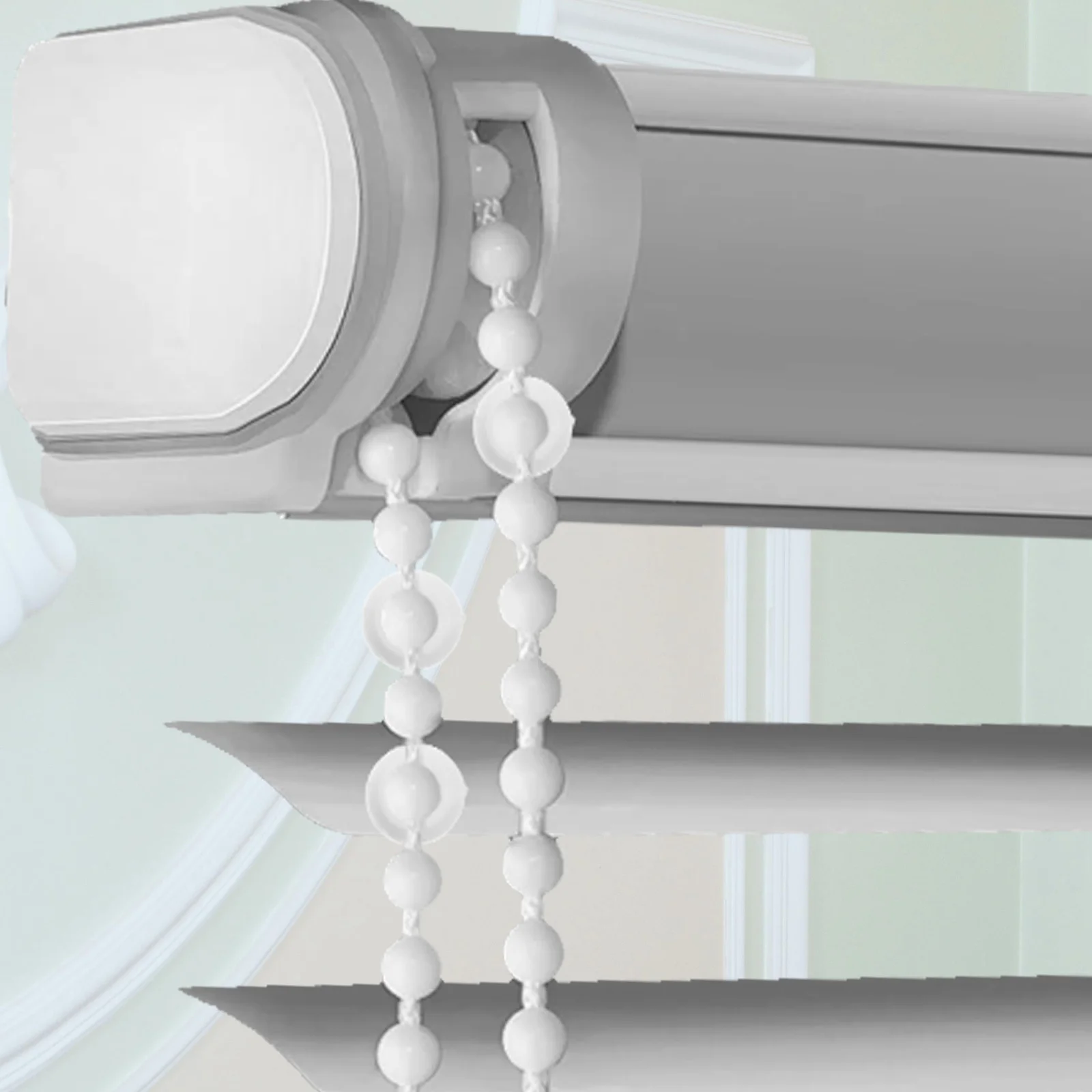 

12Pcs Positioning Clips for Venetian Blinds Stopper Crimp Beads Chain Stops Plastic Beads Accessories Window Blind Parts