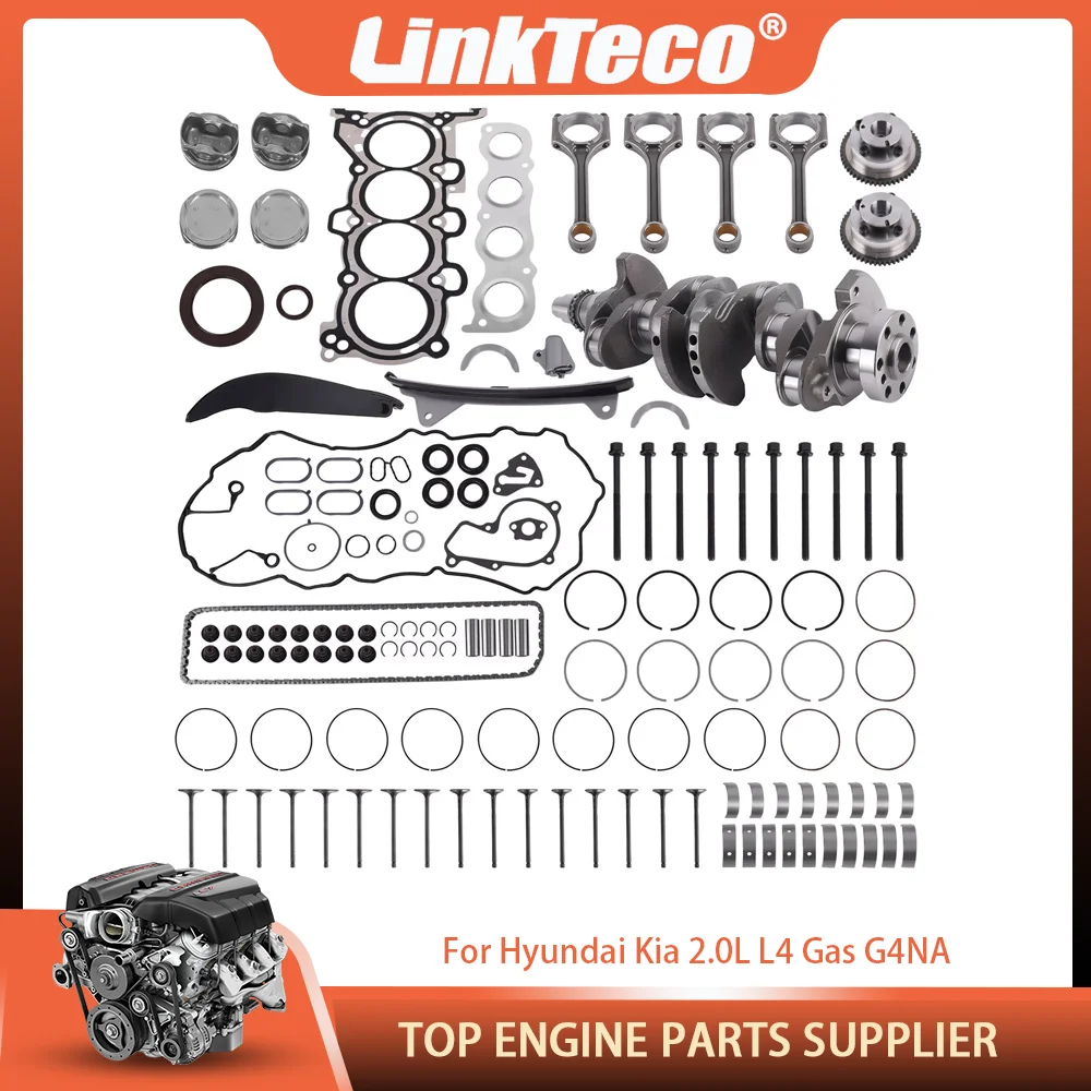 G4NA Engine Crankshaft Pistons Conncting Rod Bearing Gasket Bolt Kit For Hyundai Creta i40 Elantra Kia Forte 2.0L GAS 2011-2022