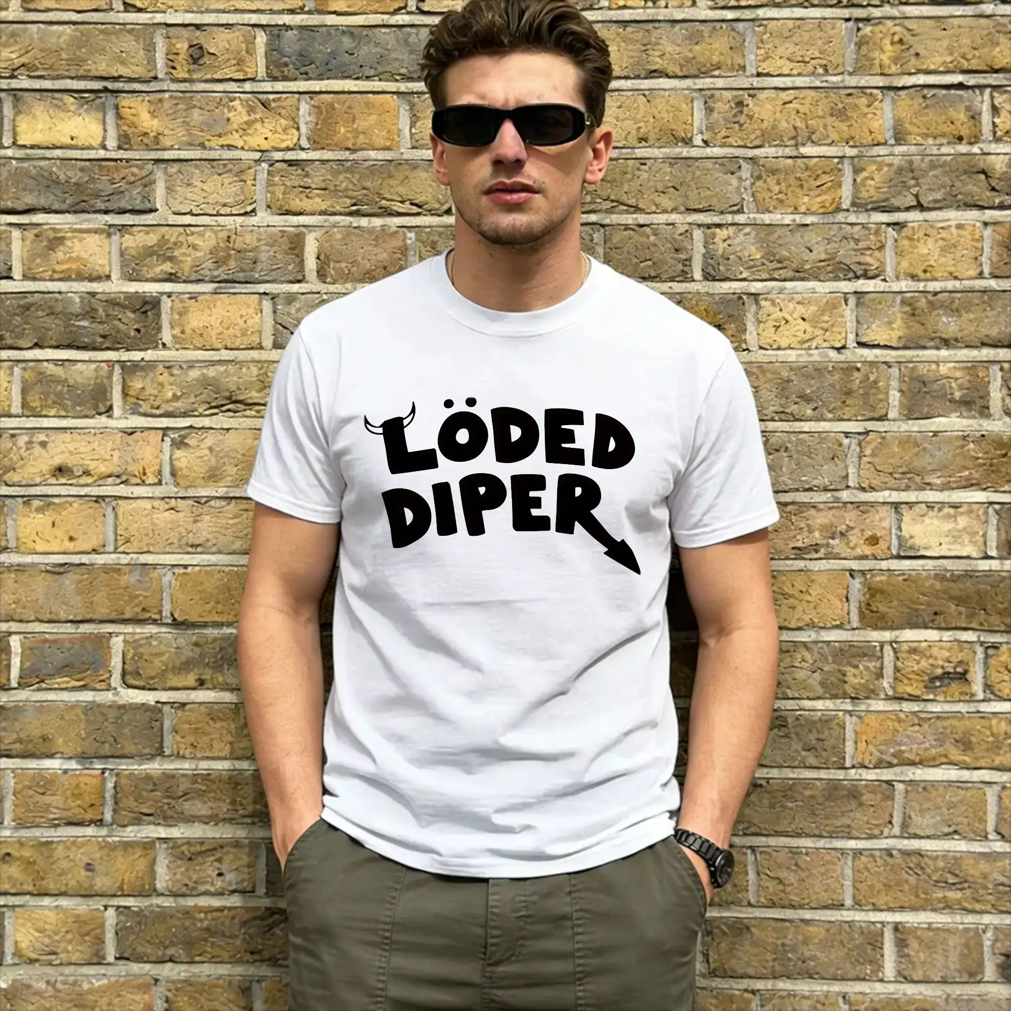 Loded Diper World Tour T Shirt Men's  Cotton Funny T-Shirt Crewneck  Tee Shirt Short Sleeve Clothing Plus Size