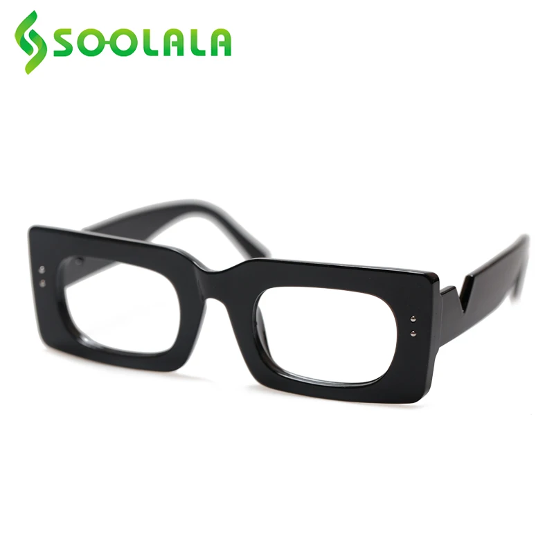 

SOOLALA 2022 Retro Rectangle Anti Blue Light Women Reading Glasses Ladies Full Frame Presbyopic Magnifying Farsighted Eyewear