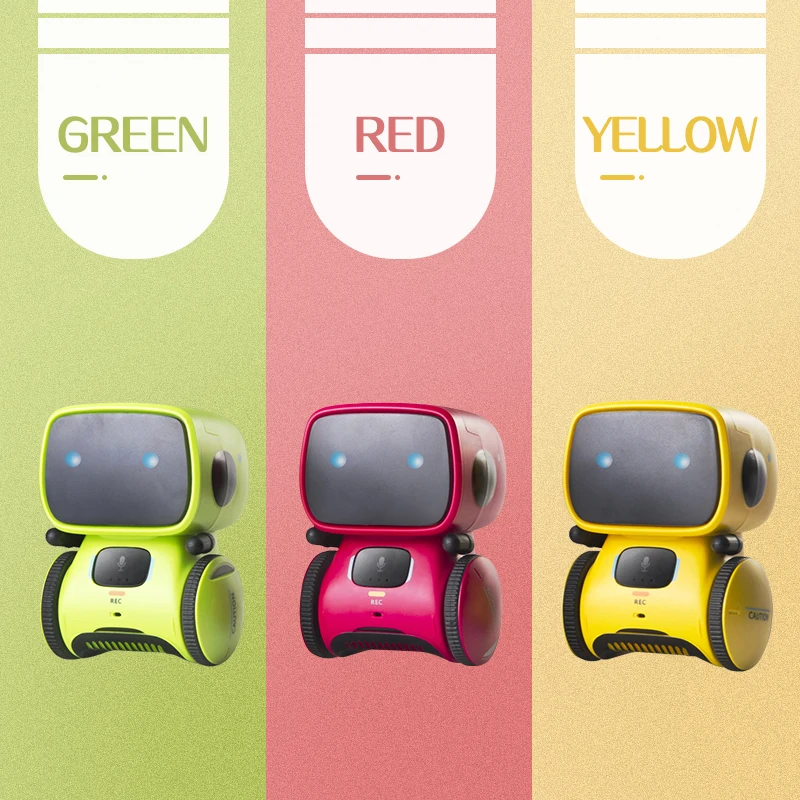 Jouet robot intelligent AT : 5 couleurs, commande vocale, danse interactive avec capteur tactile pour enfants