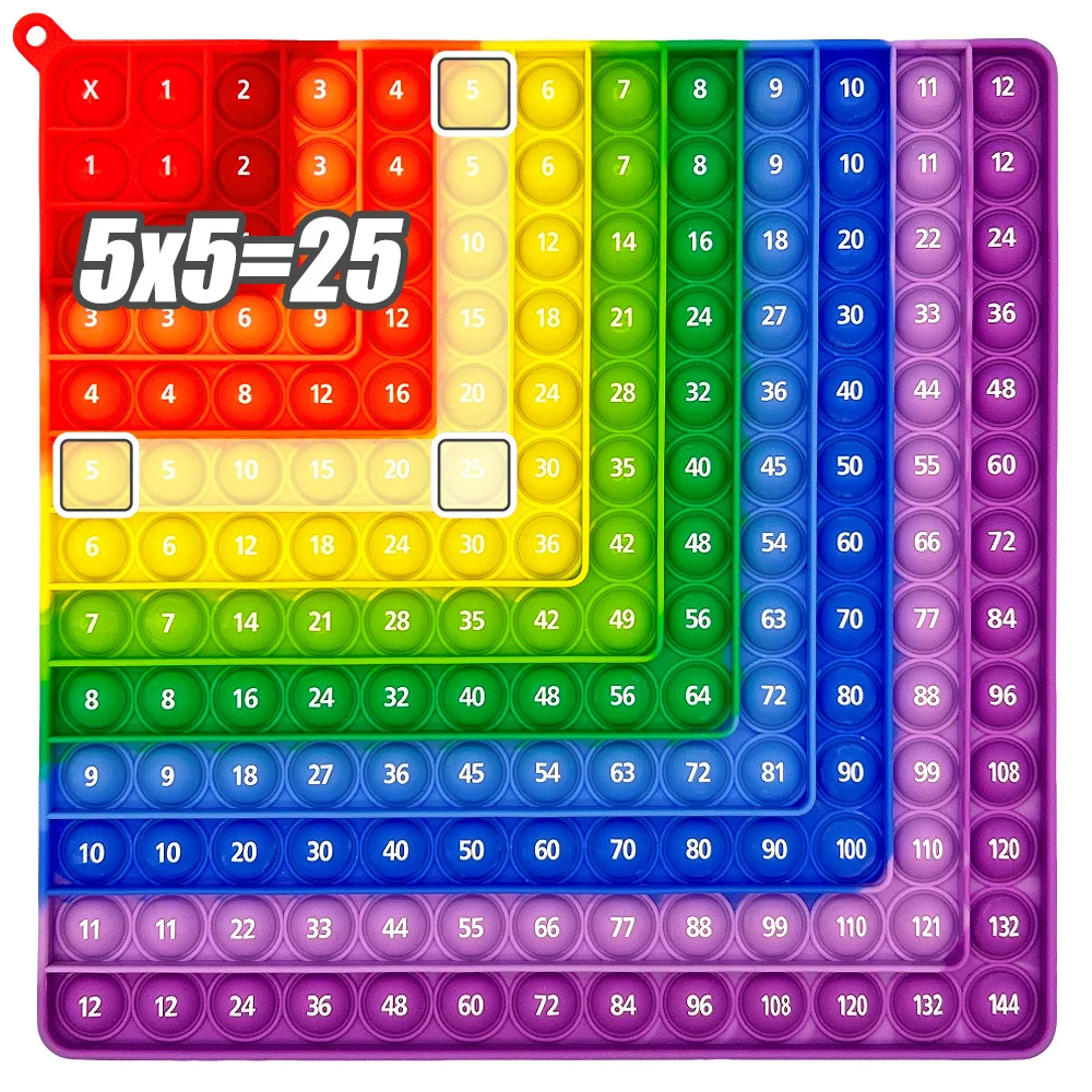 Math Games Multiplication Practice 12x12 Times Table Educational Fidget Toys, Interactive Numbers Learning Games Gifts for Kids