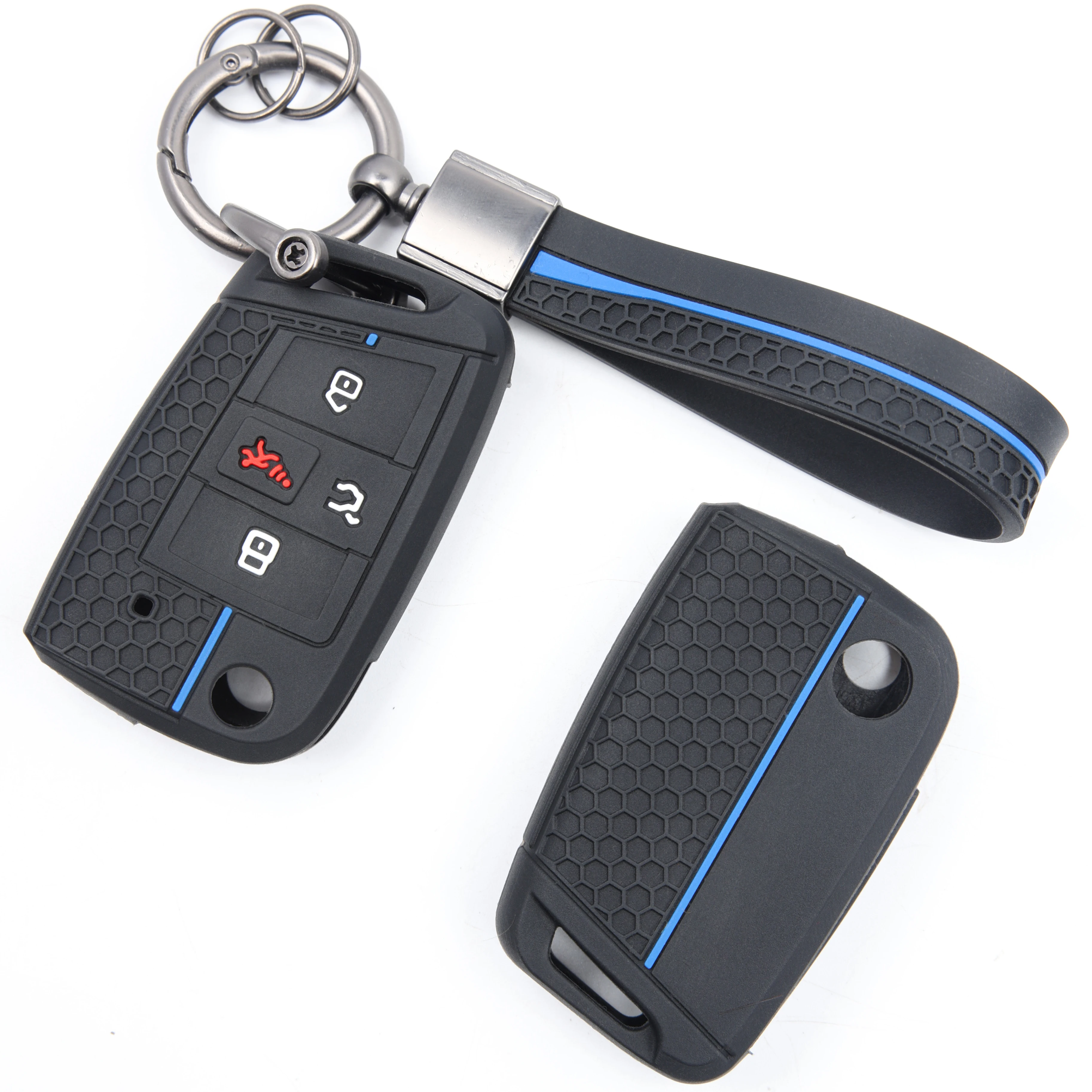 For Volkswagen VW Skoda SEAT Golf Sportsvan GTI MK7 PASSAT B8 JETTA Touran Octavia A7 LEON IBIZA Full Coverage Silicone Key
