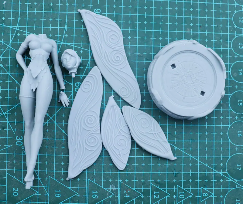 1/24  75mm 1/18 100mm Resin Model Kits Butterfly Fairy Figure Sculpture Unpainted No Color RW-913