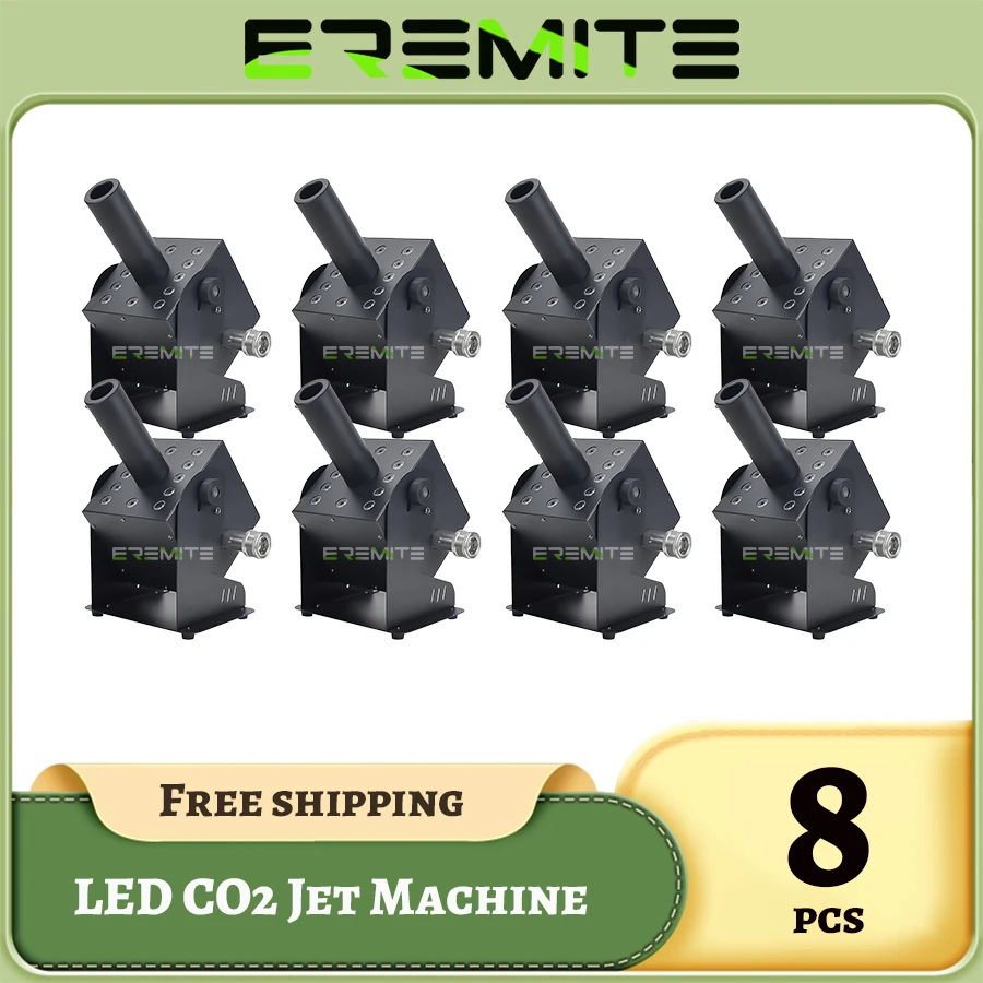 0 Tax 8PCS CO2 Jet Machine Stage Lighting Effect Cryo DMX Blasters For Disco Club Dancing Party Wedding Bar For Stage DJ Light