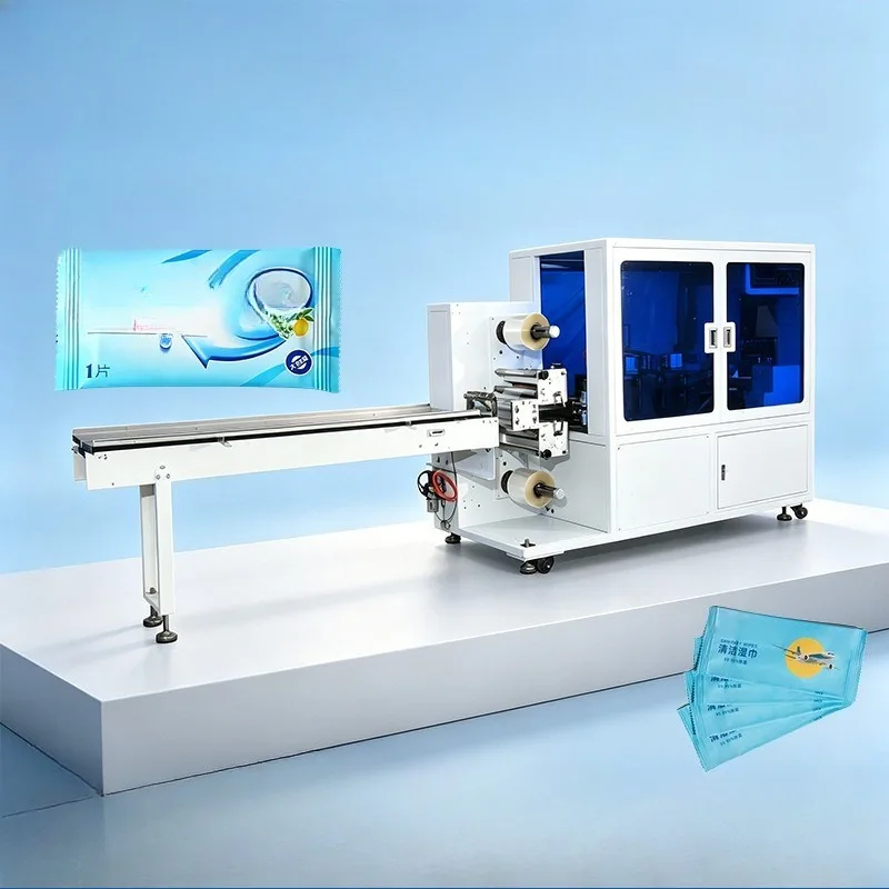 Disposable face towel mosquito repellent sticker reciprocating automatic packaging machine